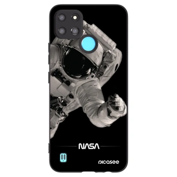 Picasee Μαύρη θήκη σιλικόνης για Realme C21Y - Astronaut Big