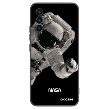 Picasee Μαύρη θήκη σιλικόνης για Samsung Galaxy M13 M135F - Astronaut Big