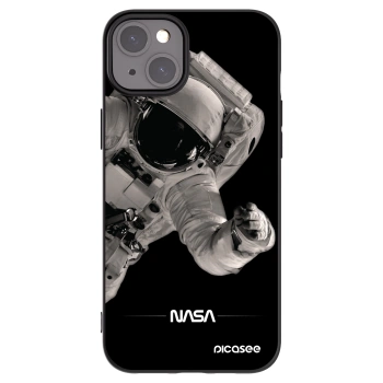 Picasee Μαύρη θήκη σιλικόνης για Apple iPhone 15 Plus - Astronaut Big