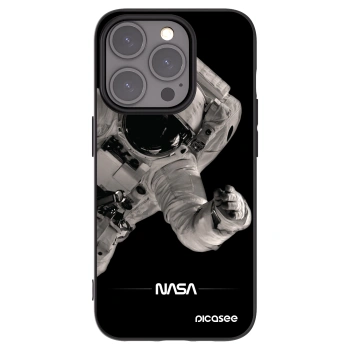 Picasee Μαύρη θήκη σιλικόνης για Apple iPhone 15 Pro - Astronaut Big