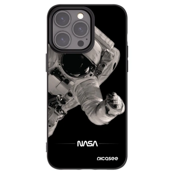 Picasee Μαύρη θήκη σιλικόνης για Apple iPhone 15 Pro Max - Astronaut Big