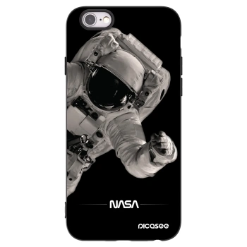 Picasee Μαύρη θήκη σιλικόνης για Apple iPhone 6/6S - Astronaut Big