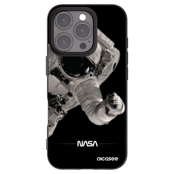 Picasee Μαύρη θήκη σιλικόνης για Apple iPhone 16 Pro - Astronaut Big