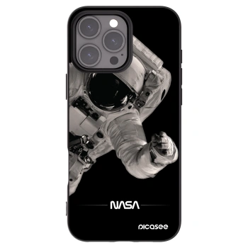 Picasee Μαύρη θήκη σιλικόνης για Apple iPhone 16 Pro Max - Astronaut Big