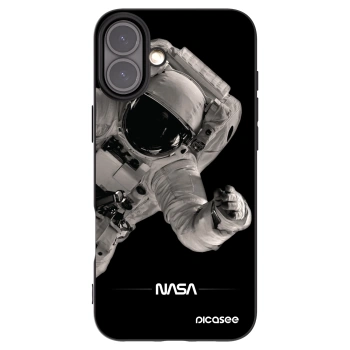 Picasee Μαύρη θήκη σιλικόνης για Apple iPhone 16 Plus - Astronaut Big
