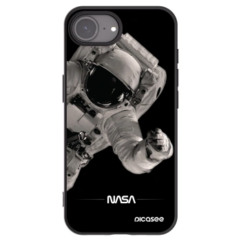 Picasee Μαύρη θήκη σιλικόνης για Apple iPhone 16e - Astronaut Big