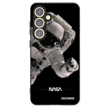 Picasee Μαύρη θήκη σιλικόνης για Samsung Galaxy S24 FE S721B - Astronaut Big
