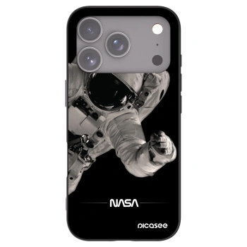 Picasee Μαύρη θήκη σιλικόνης για Apple iPhone 17 Pro - Astronaut Big