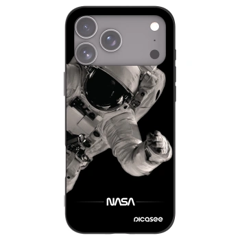 Picasee Μαύρη θήκη σιλικόνης για Apple iPhone 17 Pro Max - Astronaut Big
