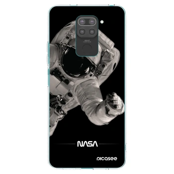 Picasee Μαύρη θήκη σιλικόνης για Xiaomi Redmi Note 9 - Astronaut Big