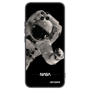 Picasee Μαύρη θήκη σιλικόνης για Xiaomi Redmi Note 9S - Astronaut Big