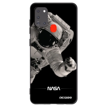 Picasee Μαύρη θήκη σιλικόνης για Samsung Galaxy A21s - Astronaut Big