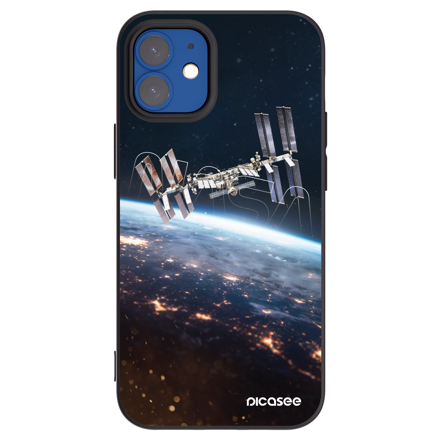 Picasee Μαύρη θήκη σιλικόνης για Apple iPhone 12 mini - Station