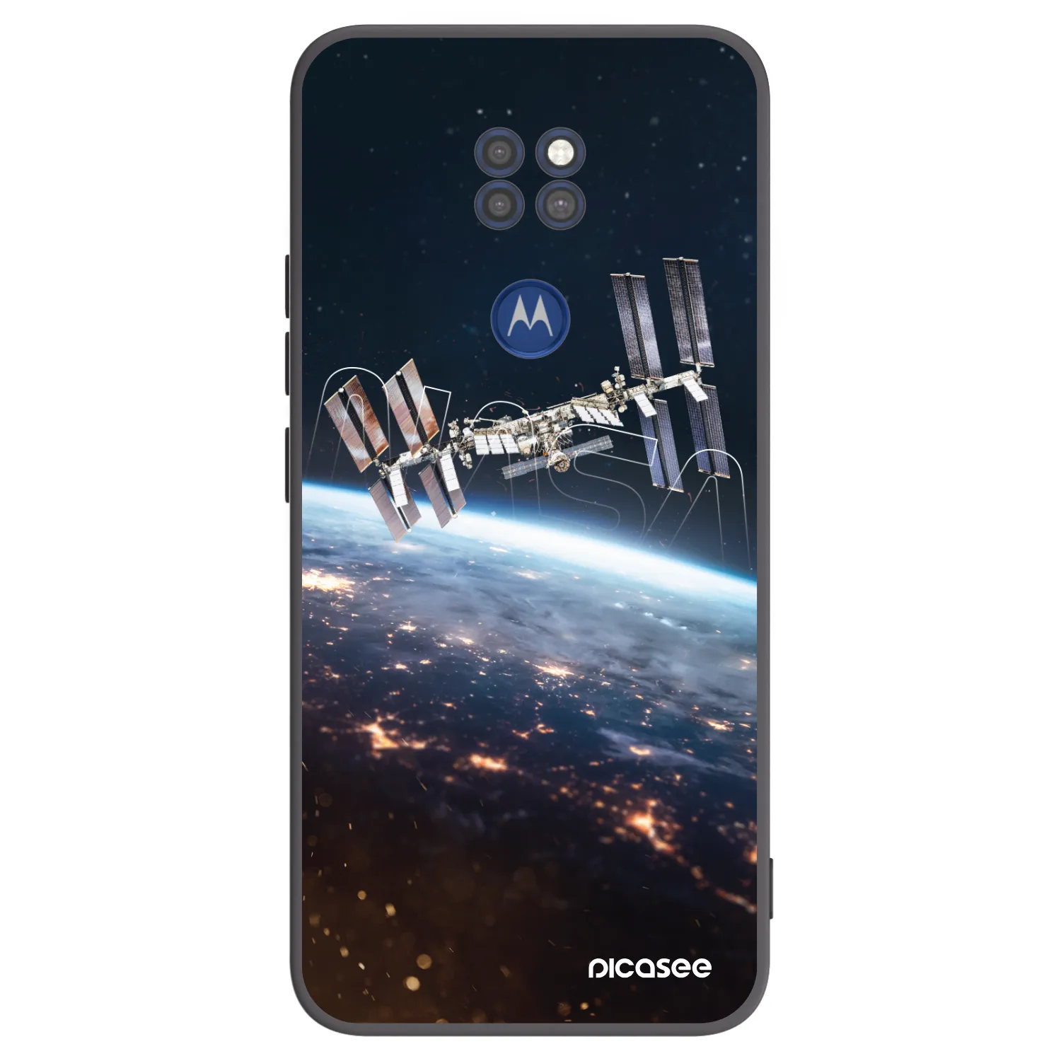 Picasee Μαύρη θήκη σιλικόνης για Motorola Moto G9 Play - Station