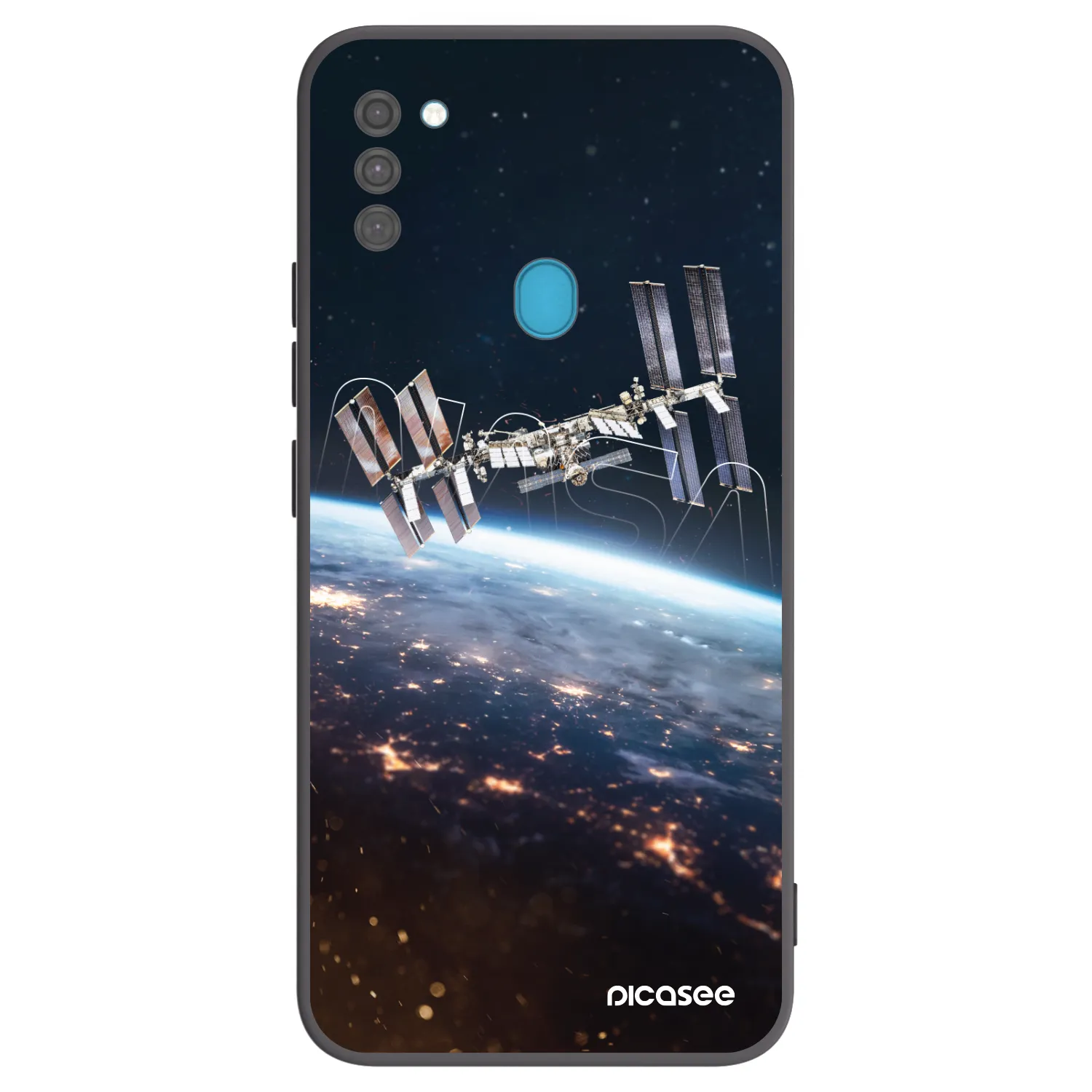 Picasee Μαύρη θήκη σιλικόνης για Samsung Galaxy M11 - Station