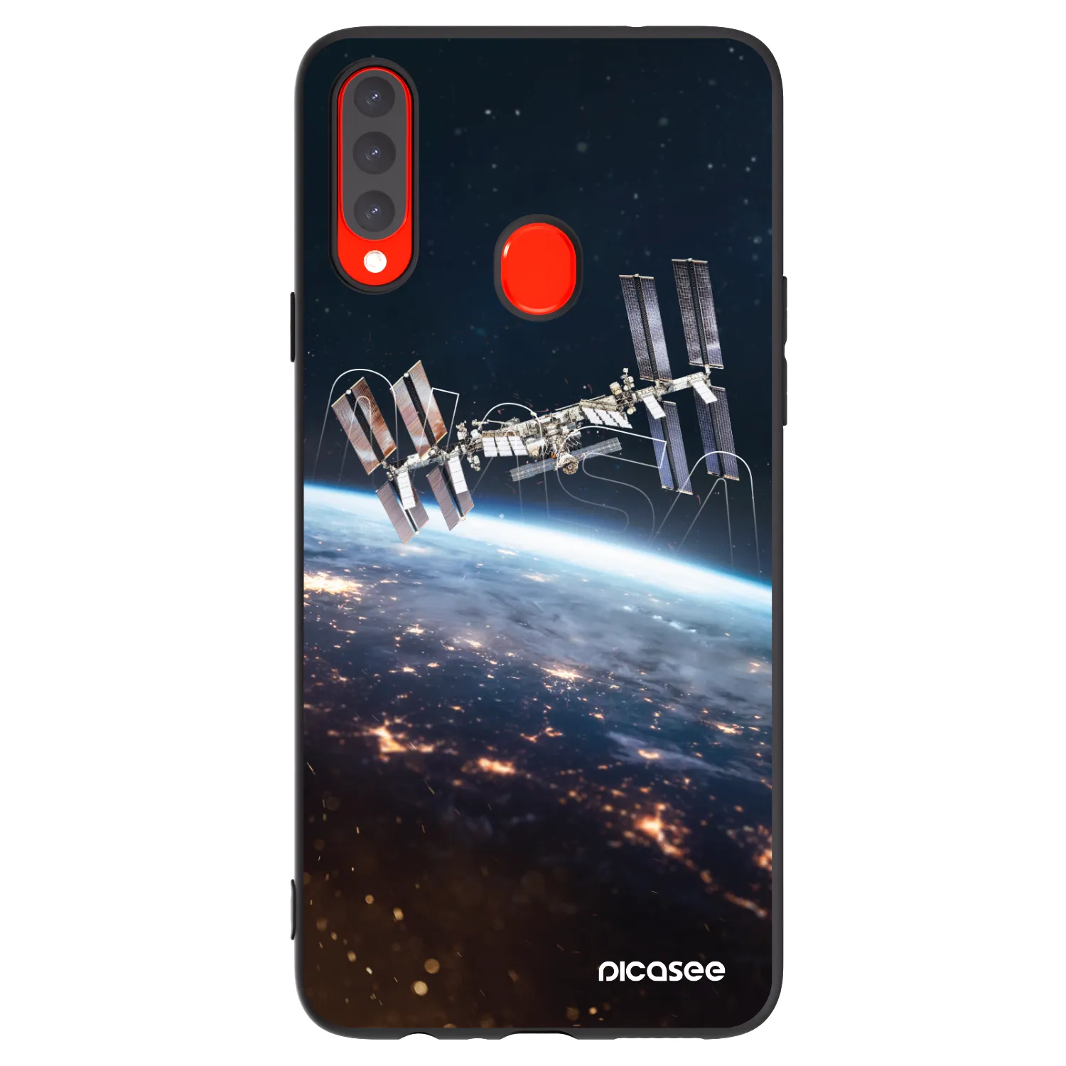 Picasee Μαύρη θήκη σιλικόνης για Samsung Galaxy A20s - Station