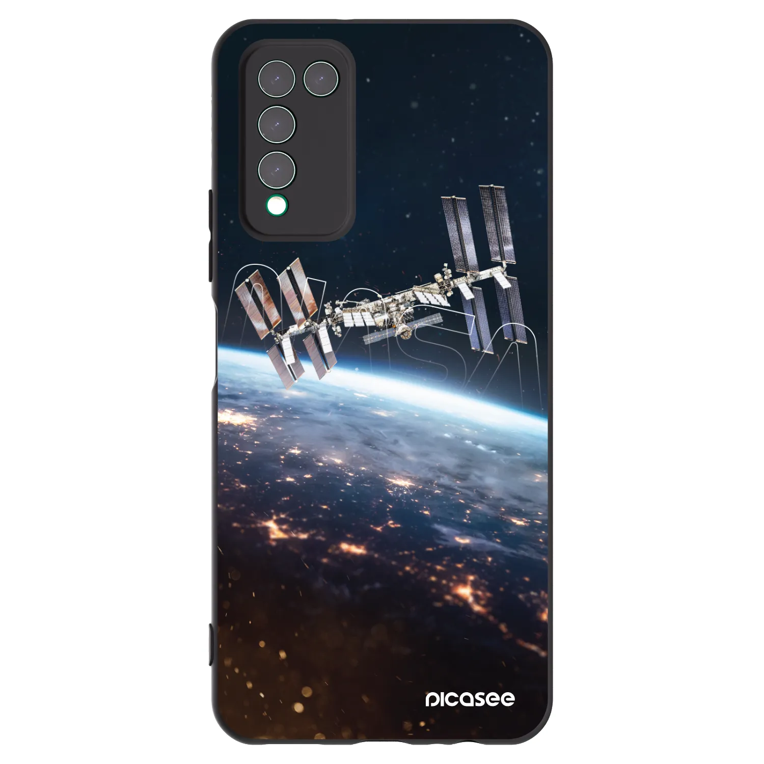 Picasee Μαύρη θήκη σιλικόνης για Honor 10X Lite - Station
