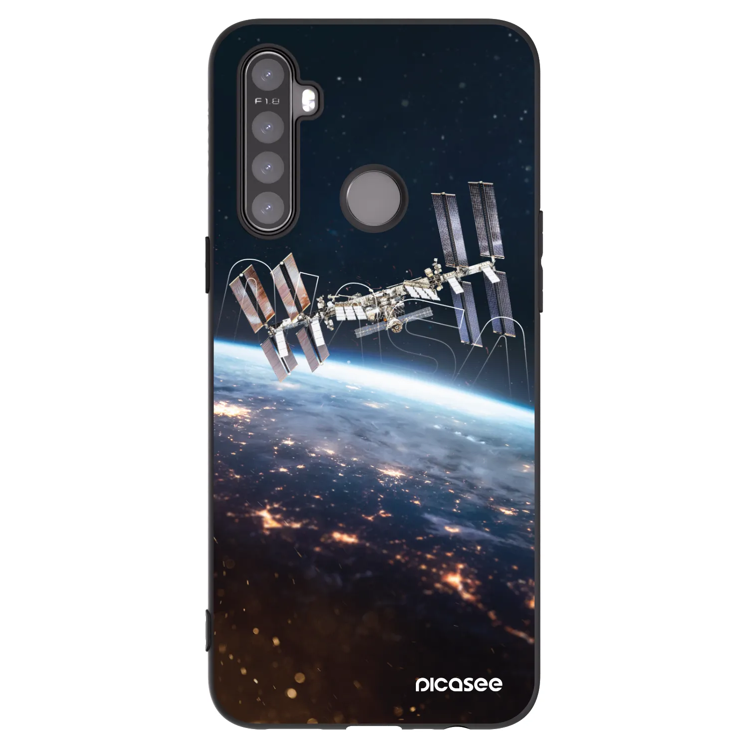 Picasee Μαύρη θήκη σιλικόνης για Realme 6i - Station