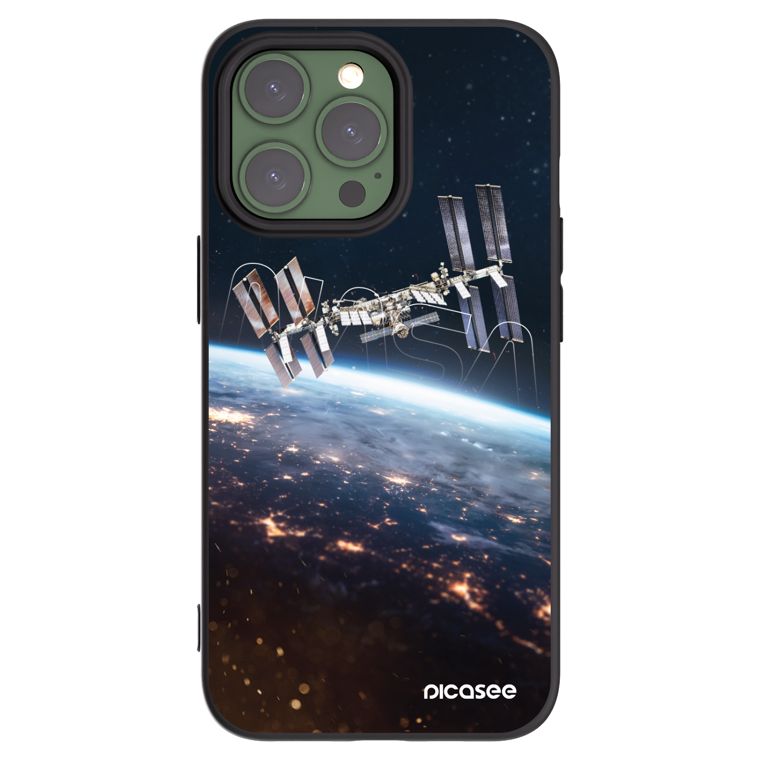 Picasee Μαύρη θήκη σιλικόνης για Apple iPhone 13 Pro - Station