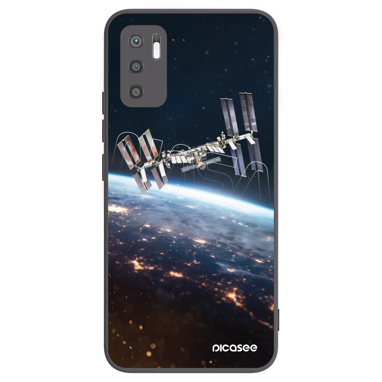 Picasee Μαύρη θήκη σιλικόνης για Xiaomi Redmi Note 10 5G - Station