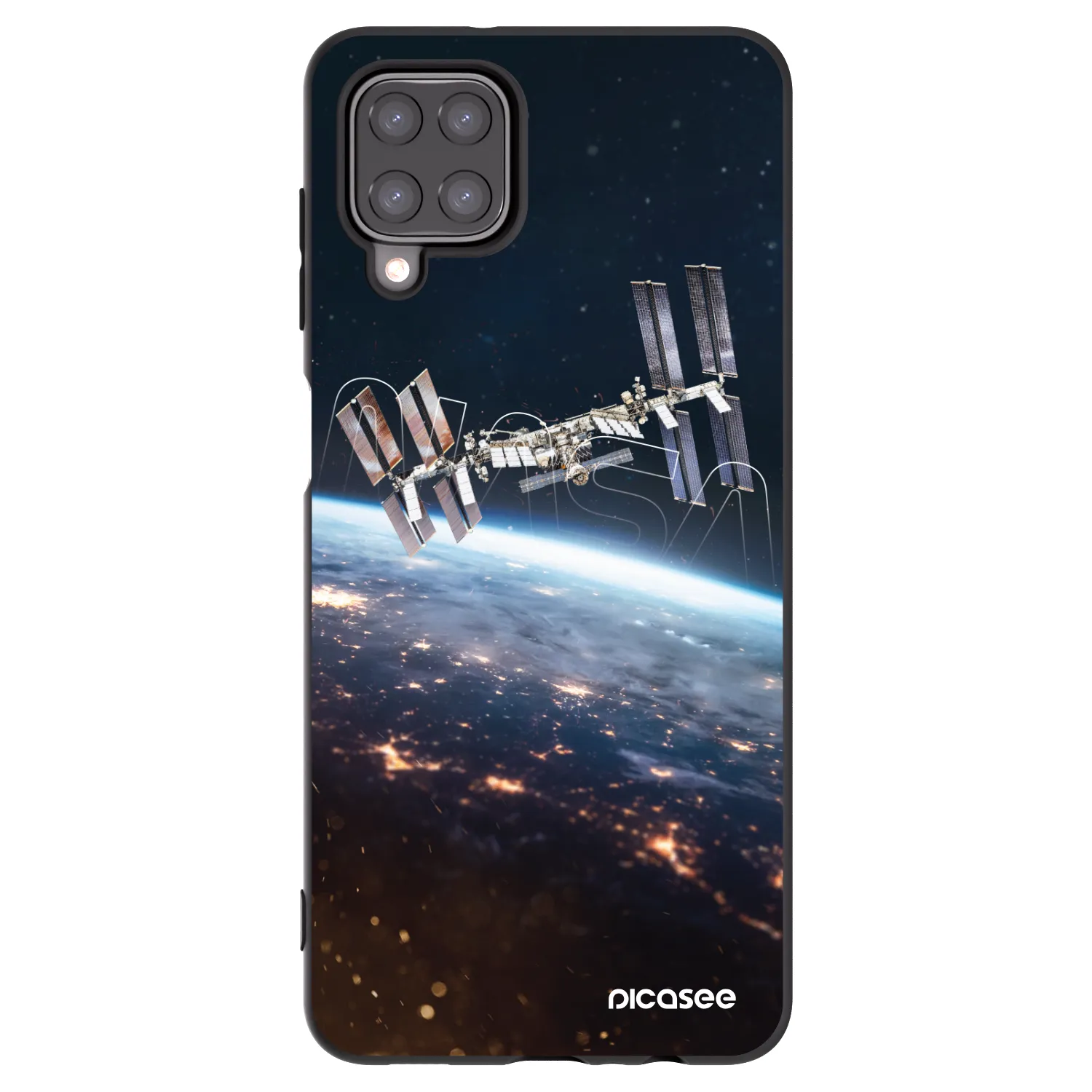 Picasee Μαύρη θήκη σιλικόνης για Samsung Galaxy M12 M127F - Station
