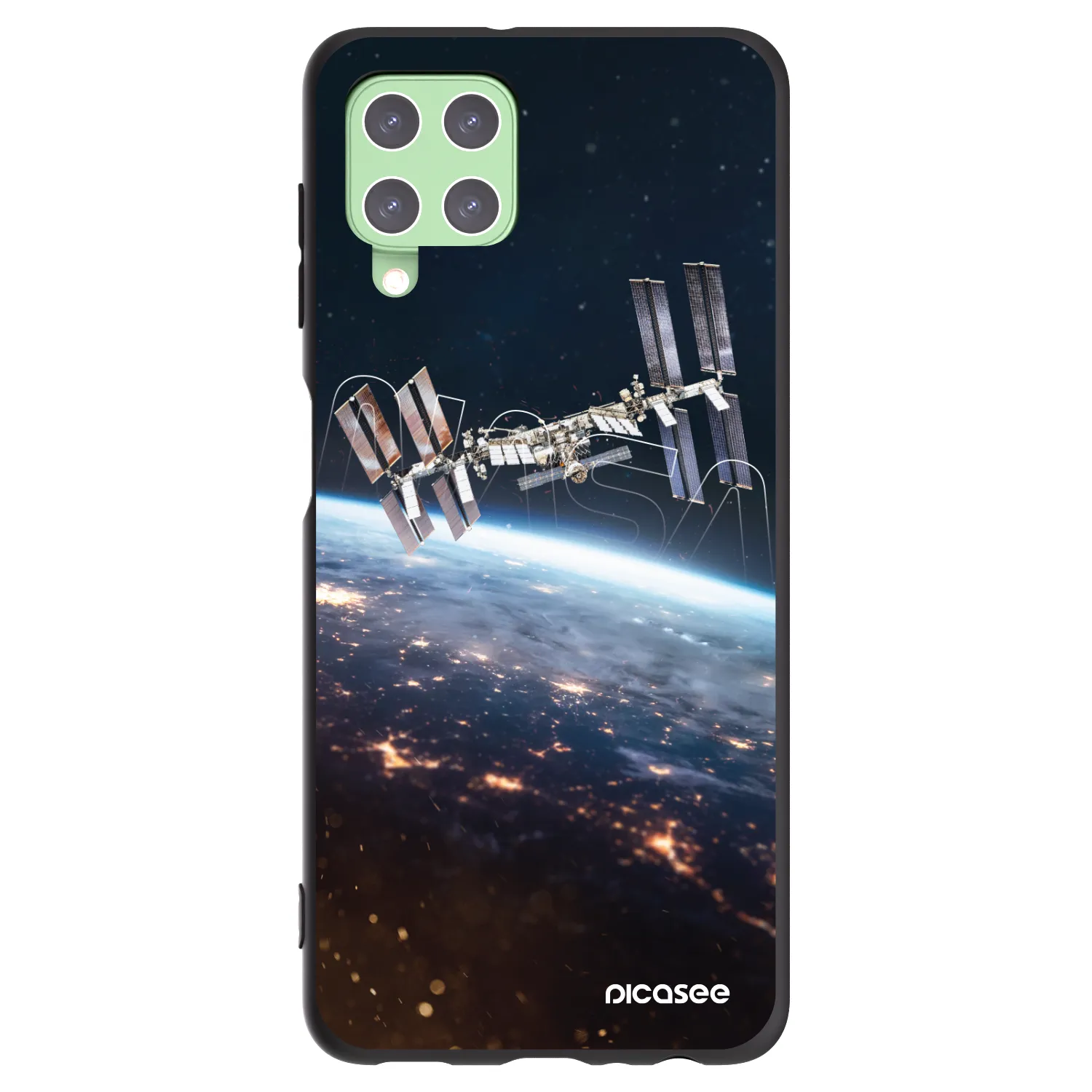 Picasee Μαύρη θήκη σιλικόνης για Samsung Galaxy A22 A225F 4G - Station
