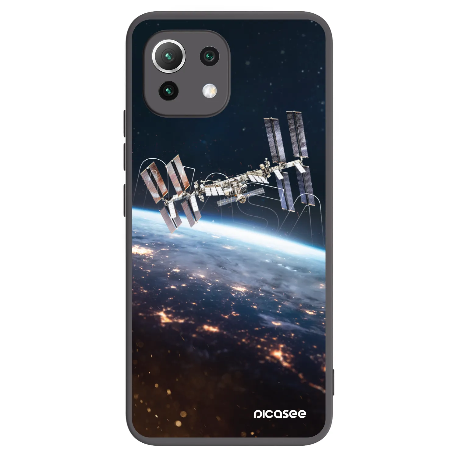 Picasee Μαύρη θήκη σιλικόνης για Xiaomi 11 Lite 5G NE - Station