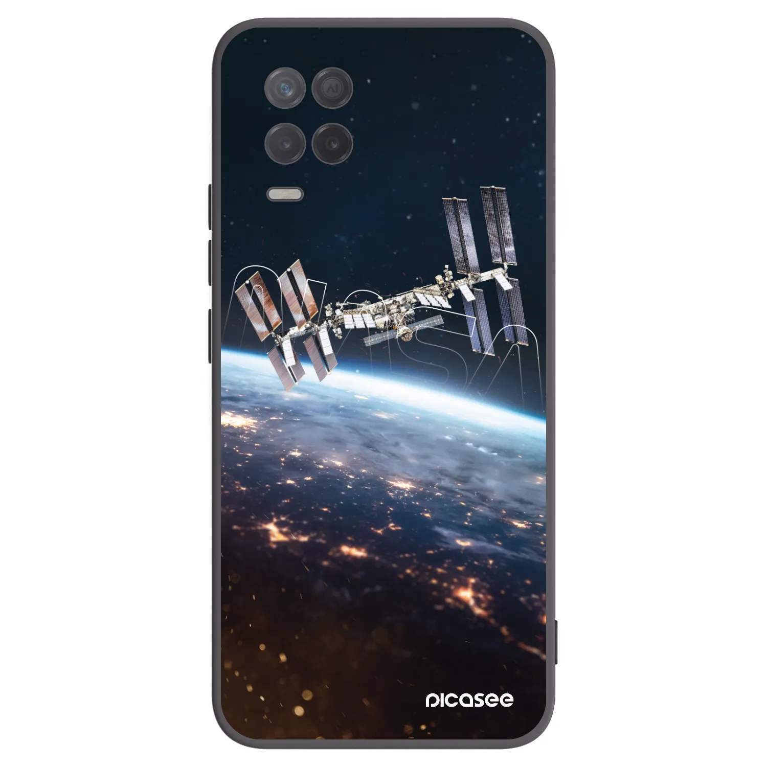 Picasee Μαύρη θήκη σιλικόνης για Realme 8 5G - Station