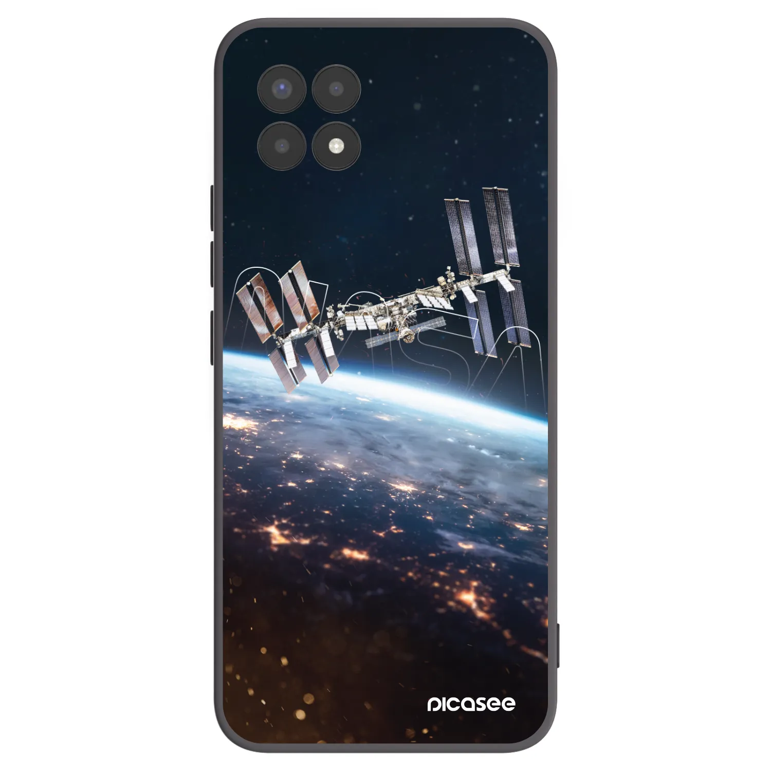 Picasee Μαύρη θήκη σιλικόνης για Realme 8i - Station