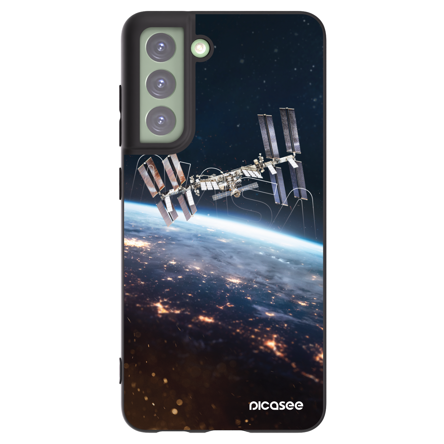 Picasee Μαύρη θήκη σιλικόνης για Samsung Galaxy S21 FE 5G - Station