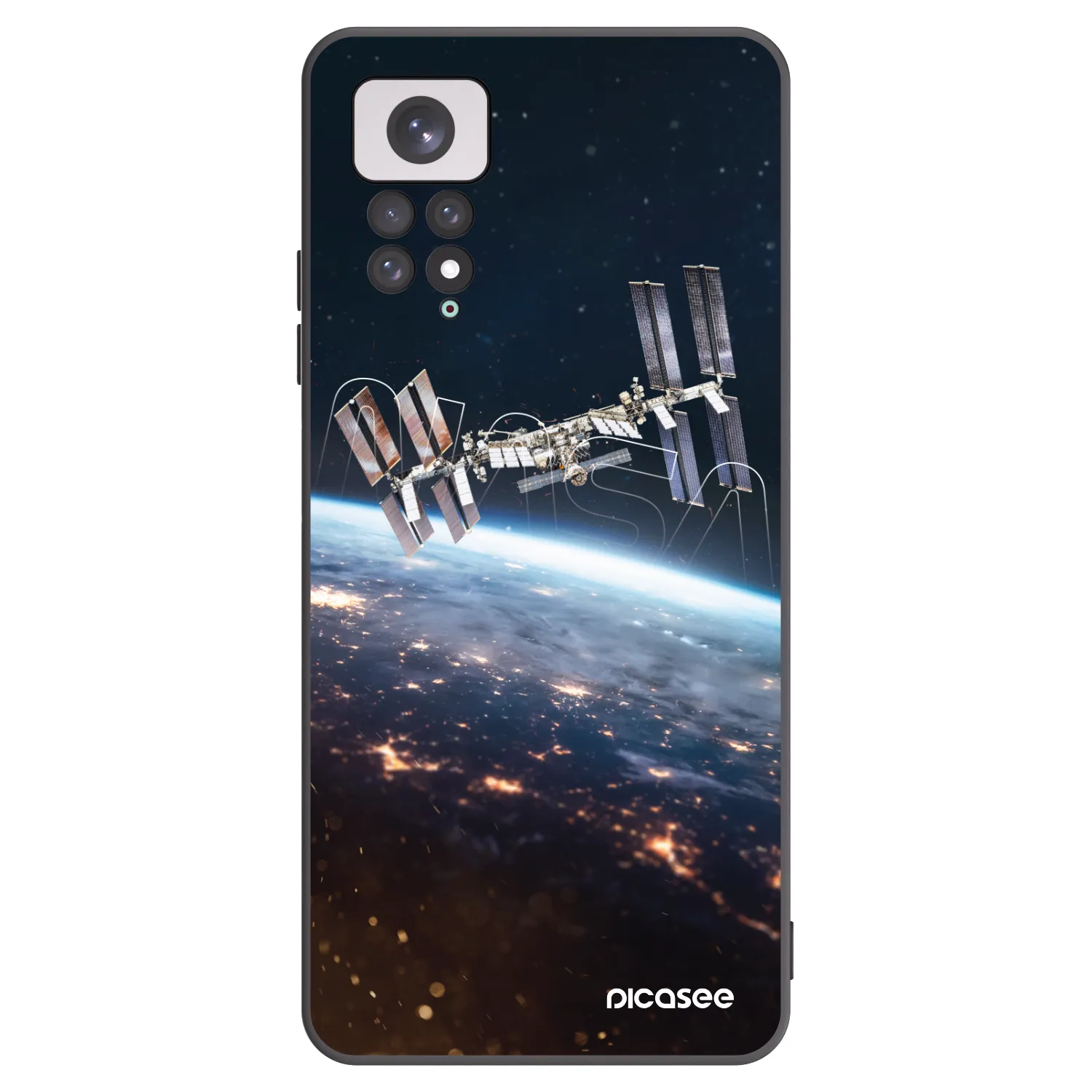 Picasee Μαύρη θήκη σιλικόνης για Xiaomi Redmi Note 11 - Station