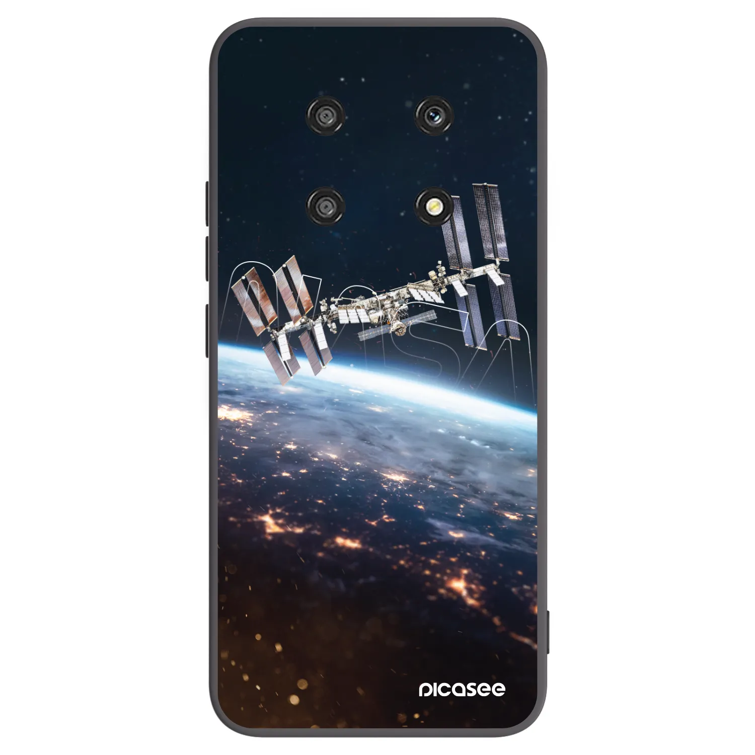 Picasee Μαύρη θήκη σιλικόνης για Honor Magic4 Lite 5G - Station