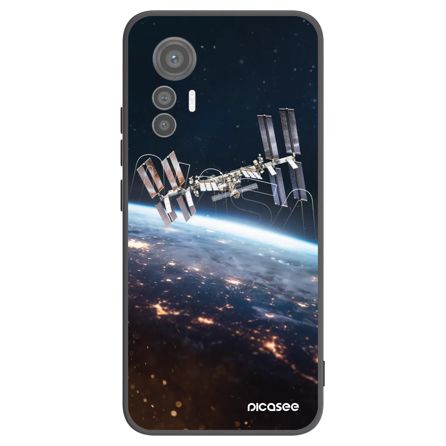 Picasee Μαύρη θήκη σιλικόνης για Xiaomi 12 Lite - Station