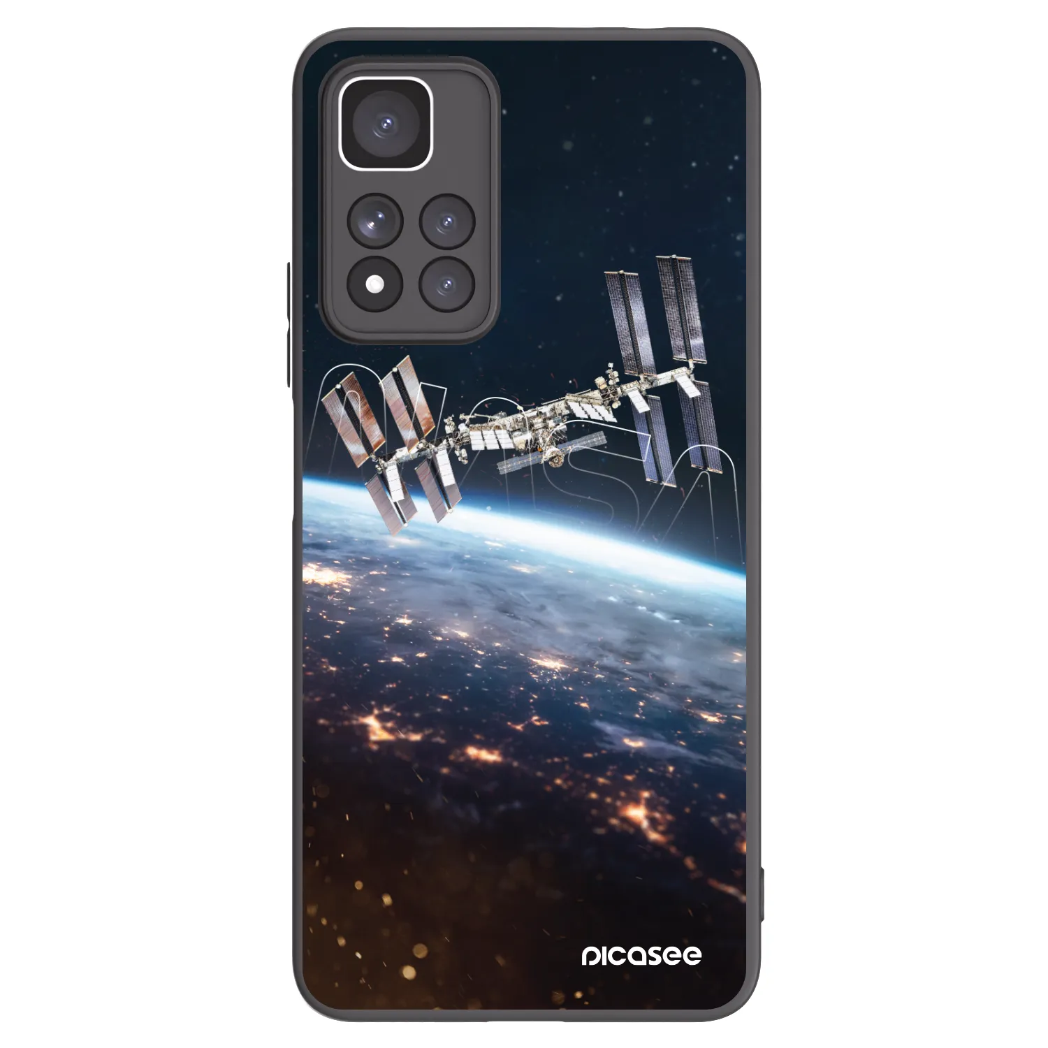Picasee Μαύρη θήκη σιλικόνης για Xiaomi Redmi Note 11 Pro+ 5G - Station