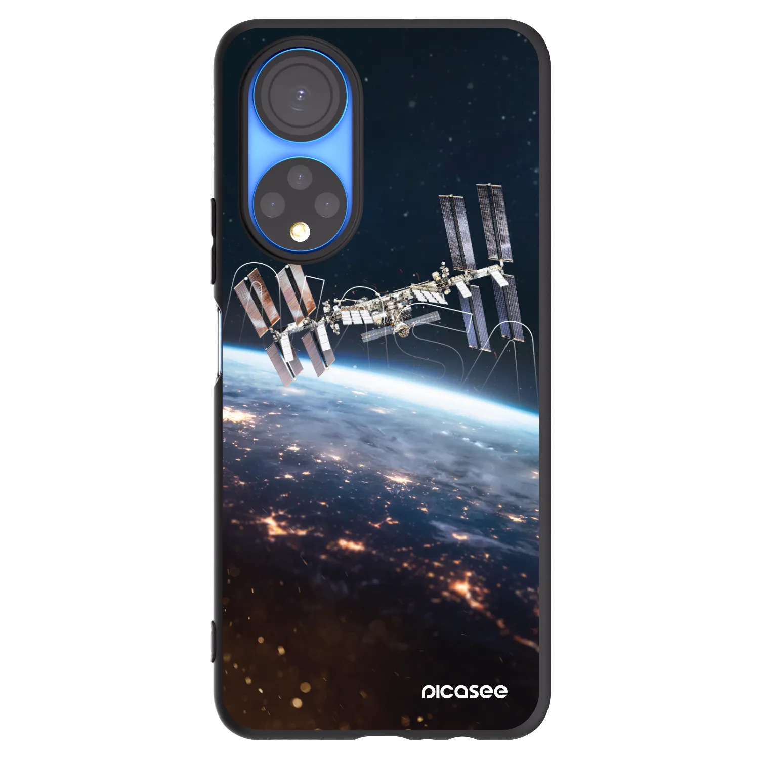 Picasee Μαύρη θήκη σιλικόνης για Honor X7 - Station