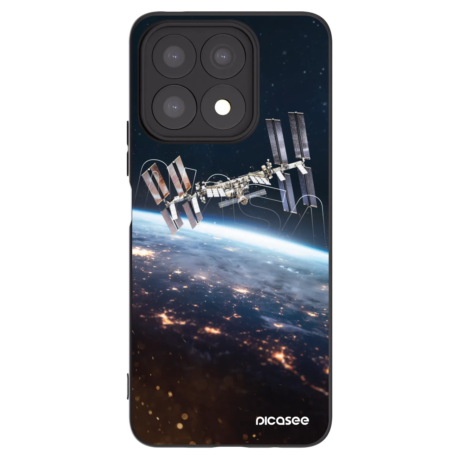 Picasee Μαύρη θήκη σιλικόνης για Honor X8a - Station