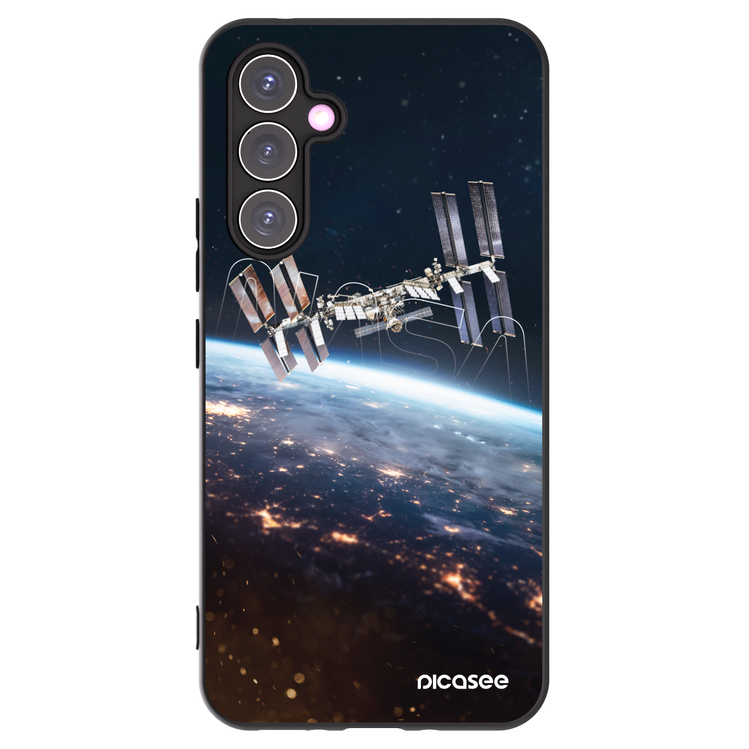 Picasee Μαύρη θήκη σιλικόνης για Samsung Galaxy A54 5G A546B - Station