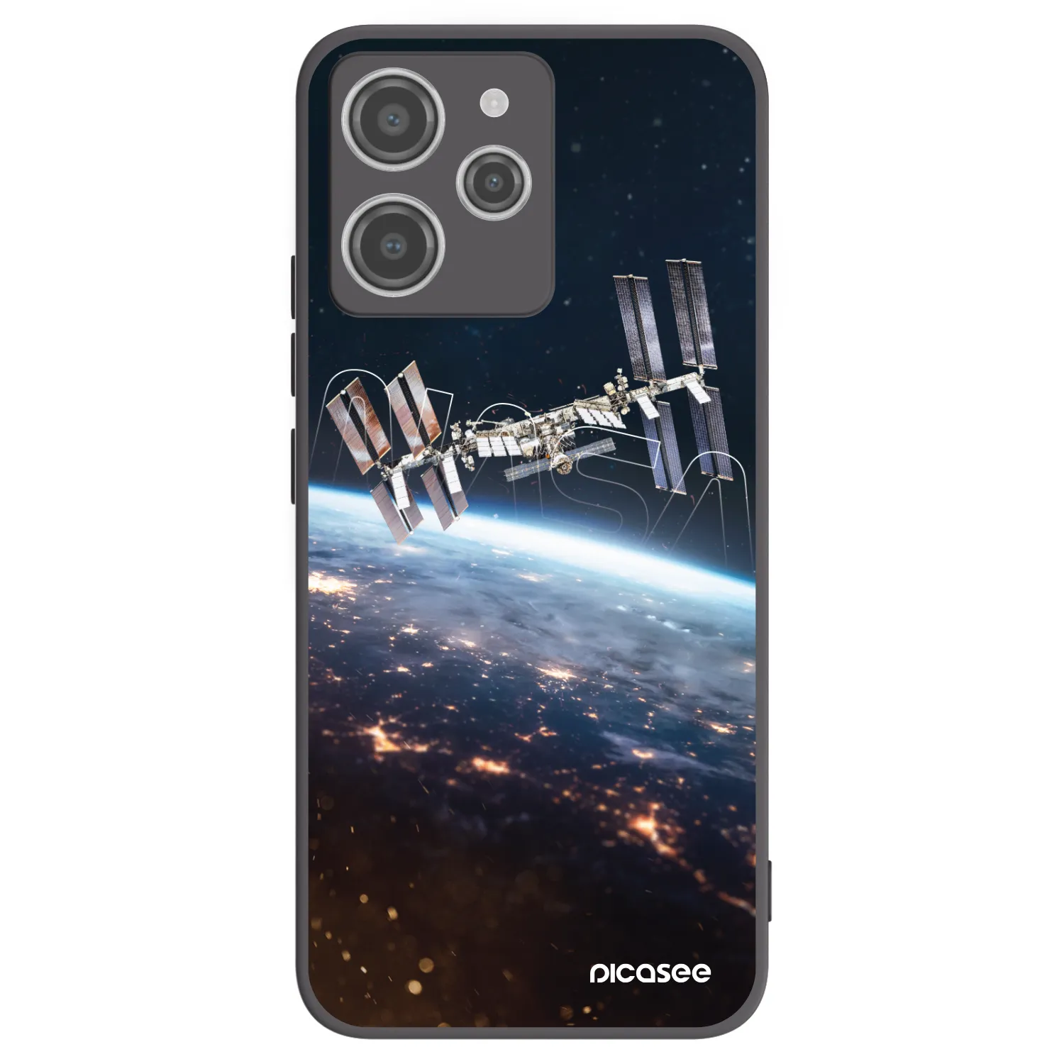 Picasee Μαύρη θήκη σιλικόνης για Xiaomi Redmi 12 4G - Station