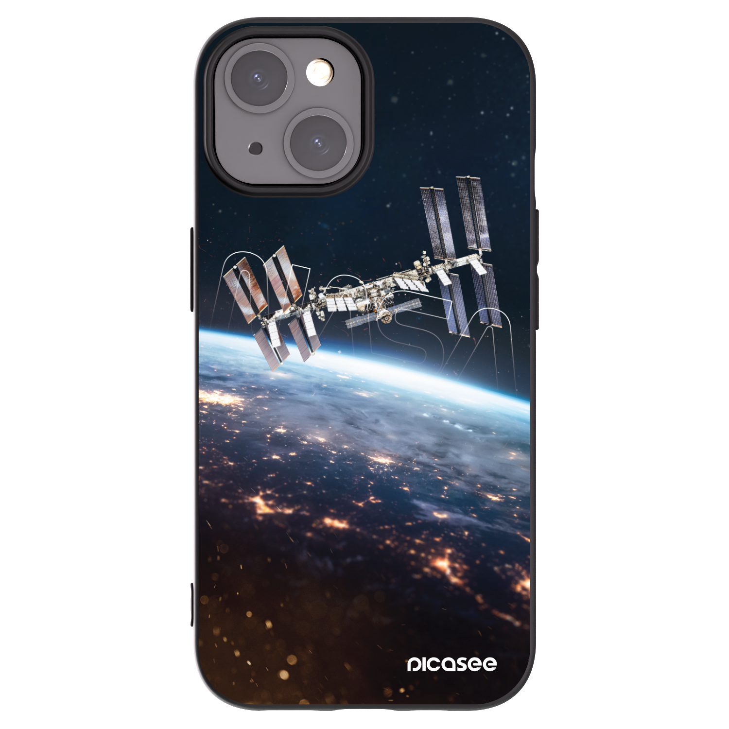 Picasee Μαύρη θήκη σιλικόνης για Apple iPhone 15 - Station