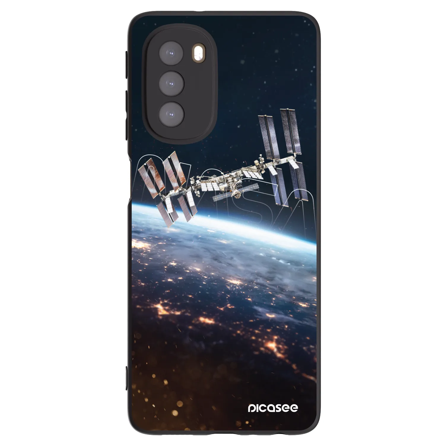 Picasee Μαύρη θήκη σιλικόνης για Motorola Moto G51 - Station