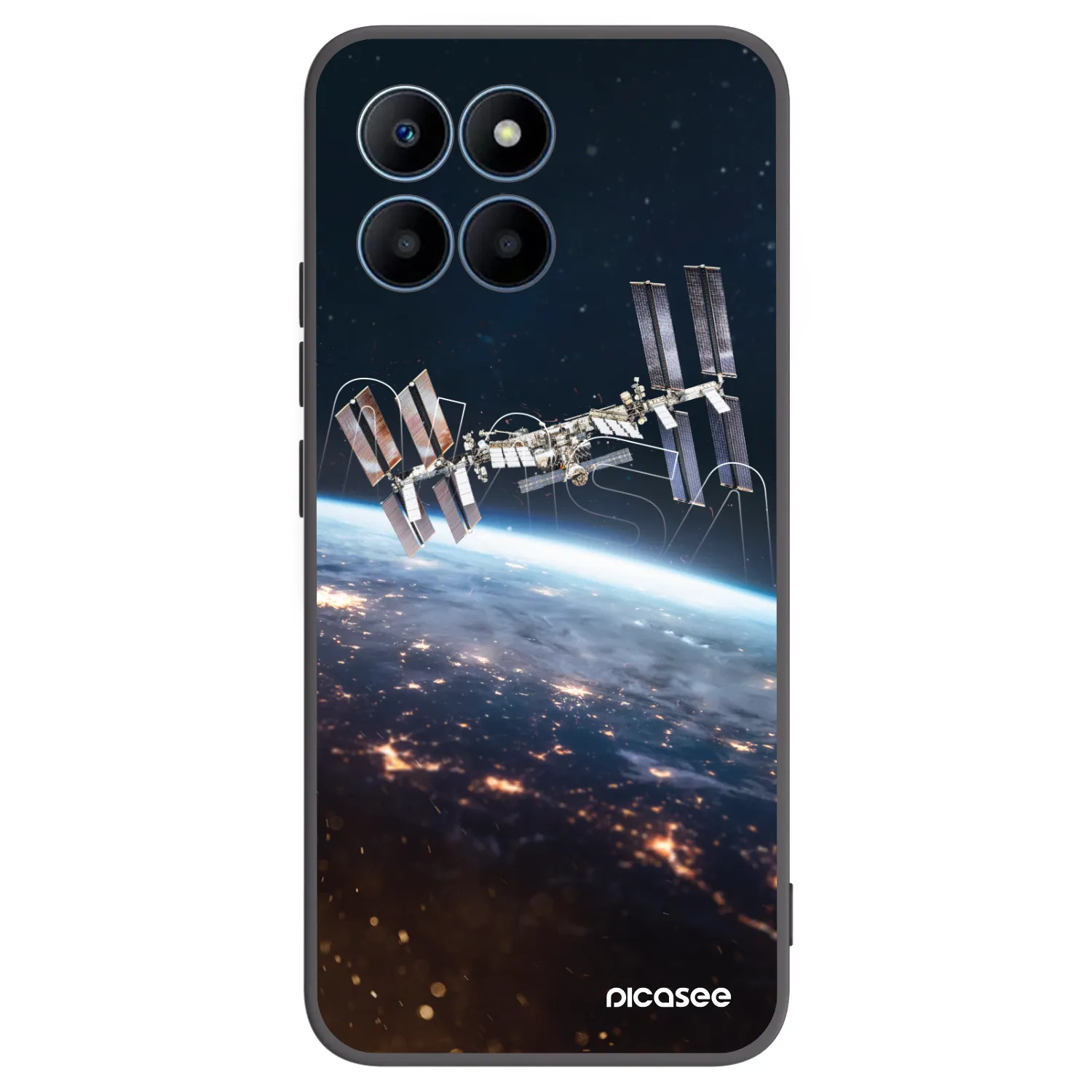 Picasee Μαύρη θήκη σιλικόνης για Honor 70 Lite - Station