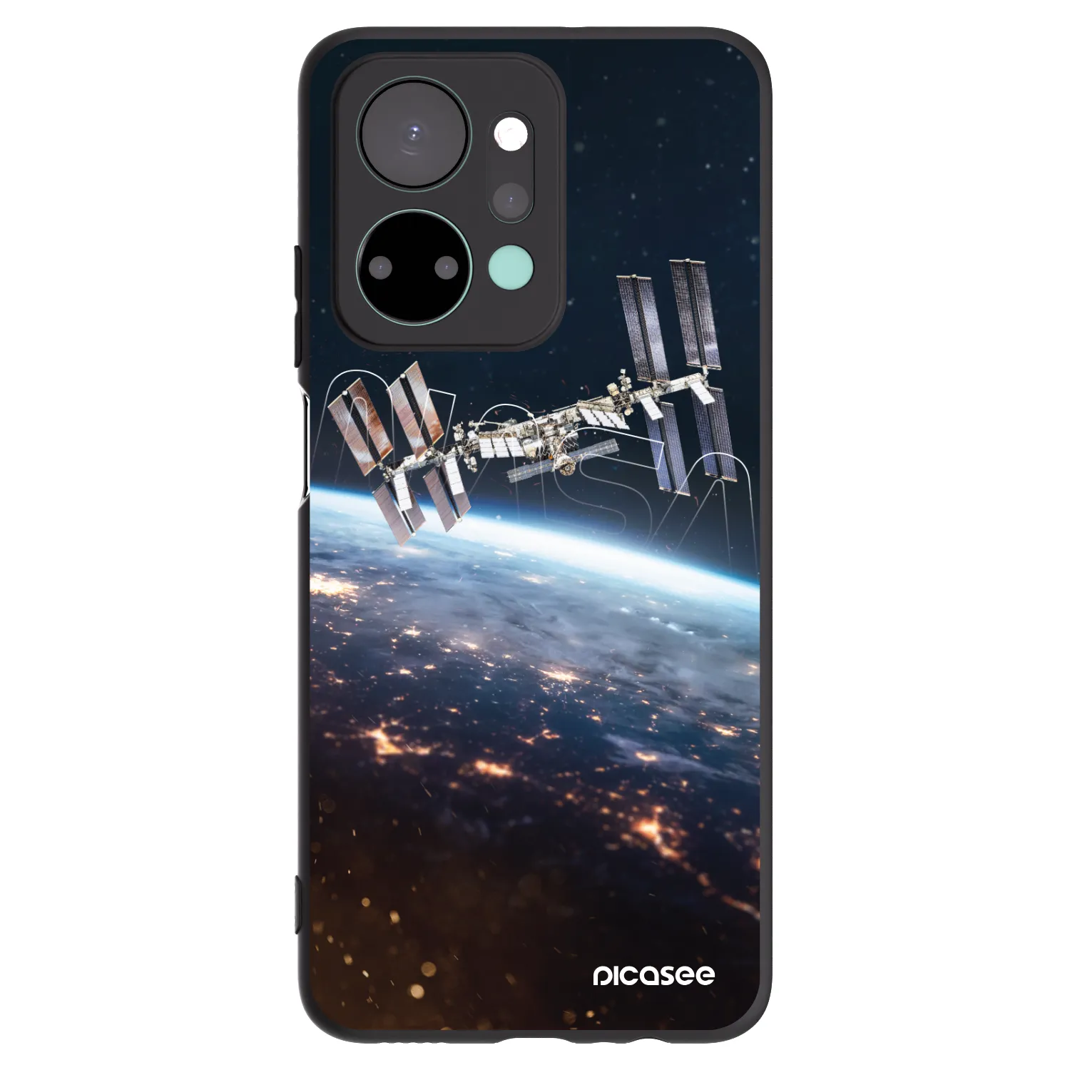 Picasee Μαύρη θήκη σιλικόνης για Honor X7a - Station