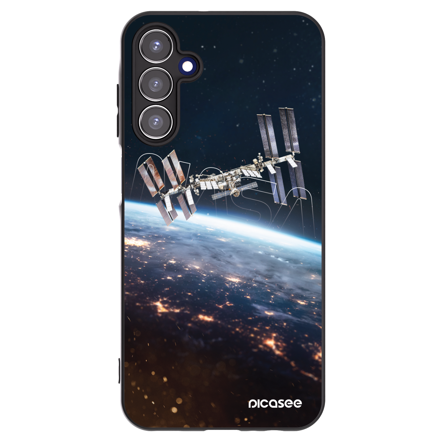 Picasee Μαύρη θήκη σιλικόνης για Samsung Galaxy A15 A156B 5G - Station