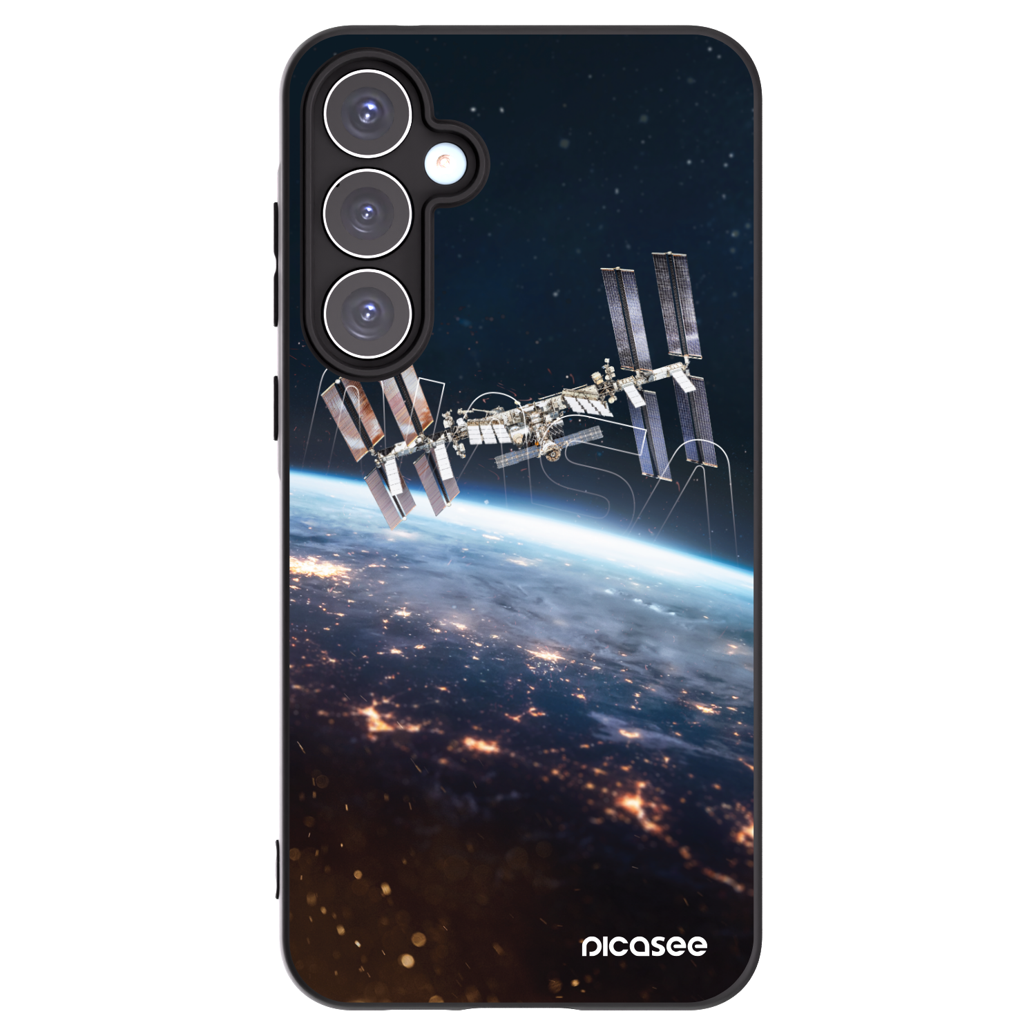 Picasee Μαύρη θήκη σιλικόνης για Samsung Galaxy A55 5G A556B - Station