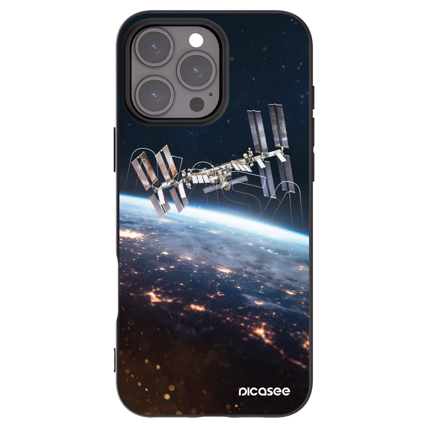 Picasee Μαύρη θήκη σιλικόνης για Apple iPhone 16 Pro Max - Station