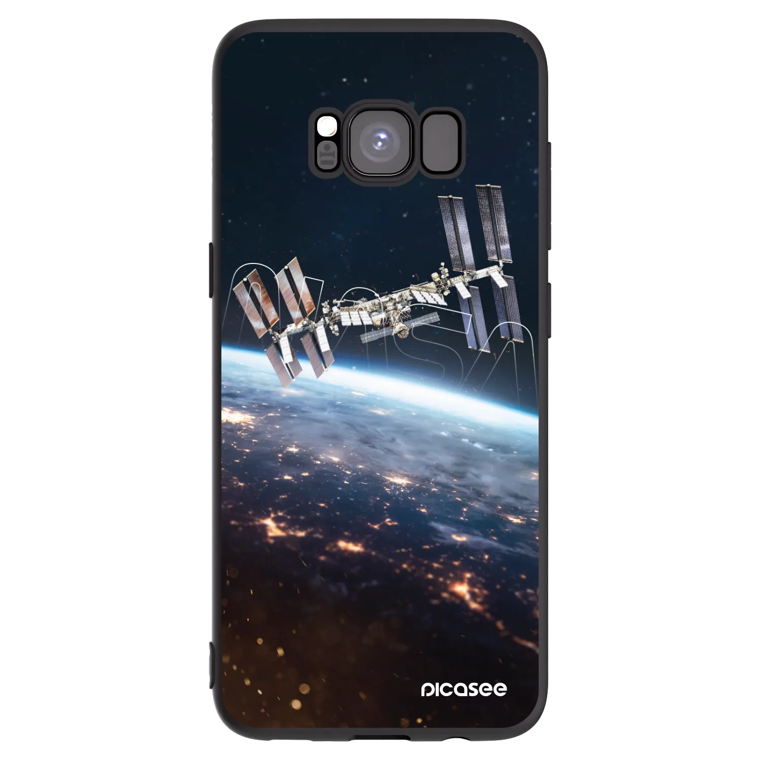 Picasee Μαύρη θήκη σιλικόνης για Samsung Galaxy S8 G950F - Station