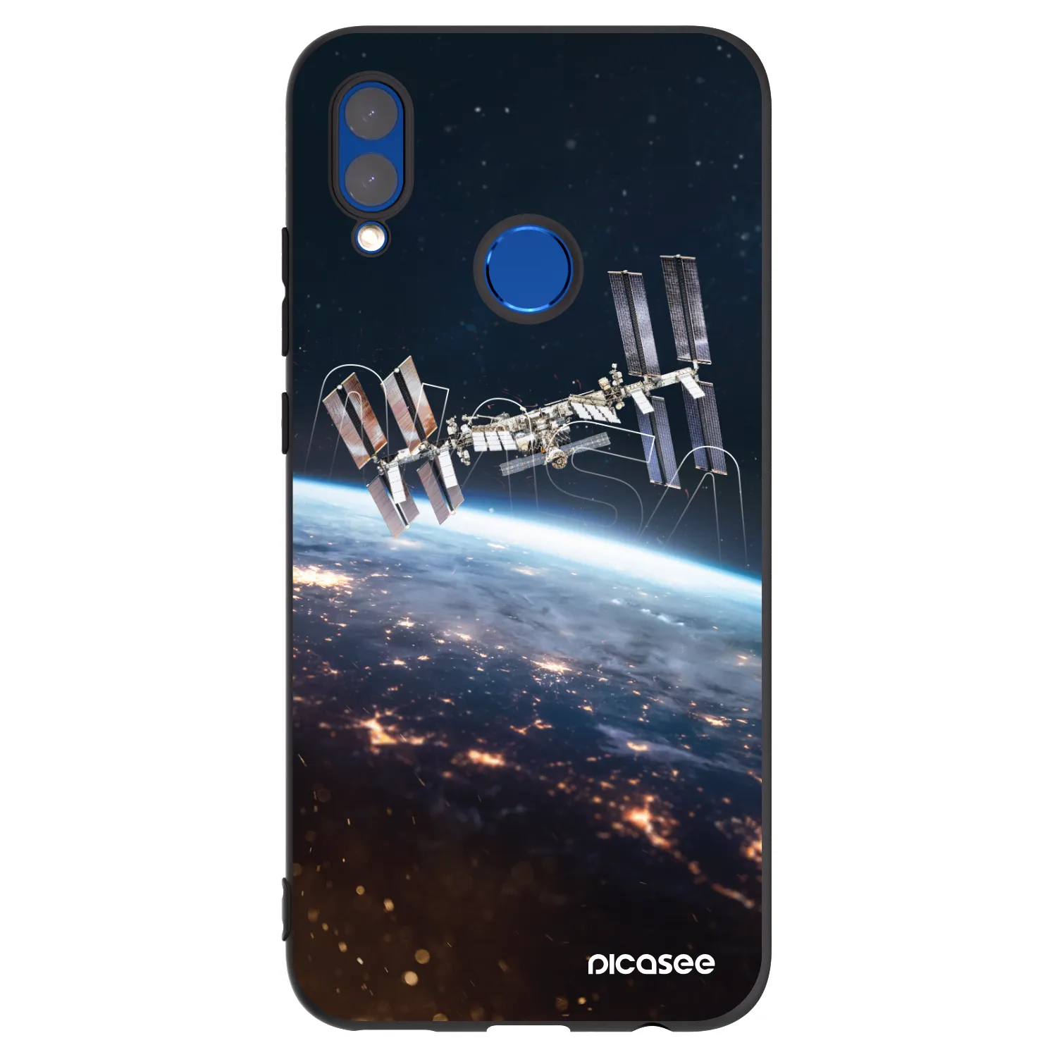 Picasee Μαύρη θήκη σιλικόνης για Huawei P Smart 2019 - Station