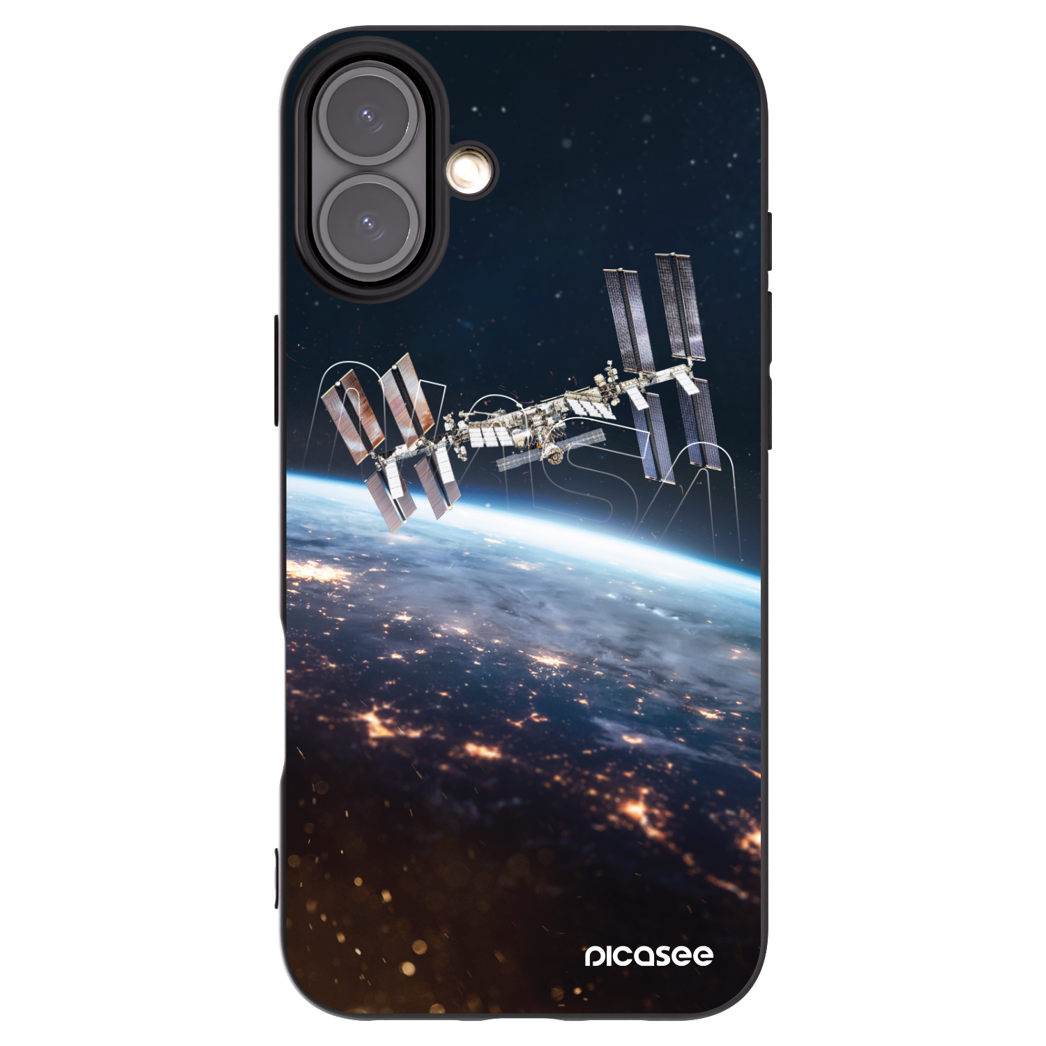 Picasee Μαύρη θήκη σιλικόνης για Apple iPhone 16 Plus - Station