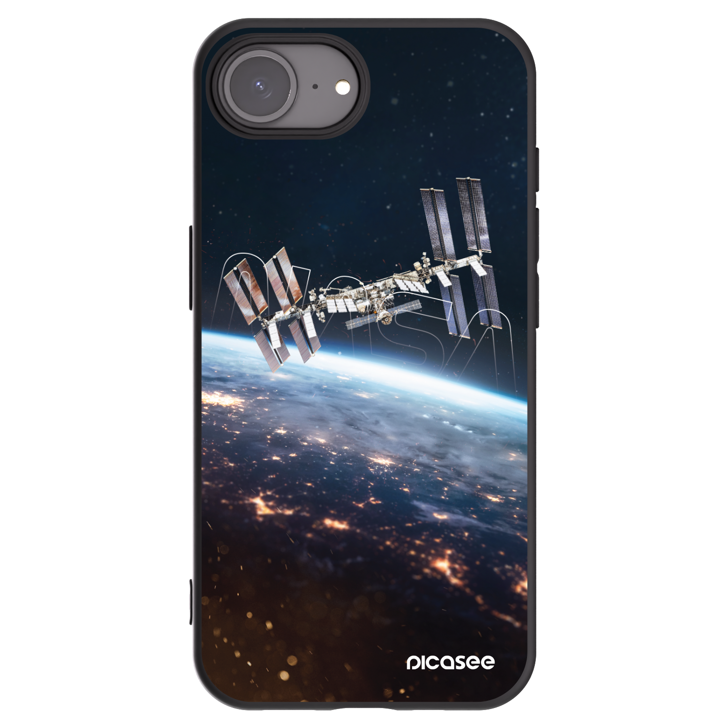 Picasee Μαύρη θήκη σιλικόνης για Apple iPhone 16e - Station