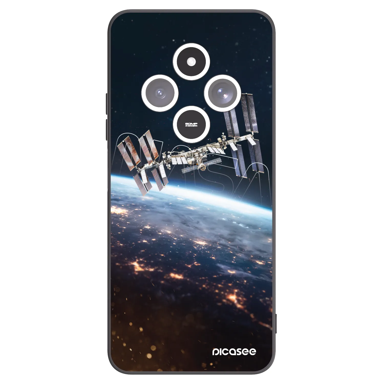 Picasee Μαύρη θήκη σιλικόνης για Xiaomi Redmi 14C - Station